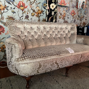 Plush Velvet Vintage Sofa