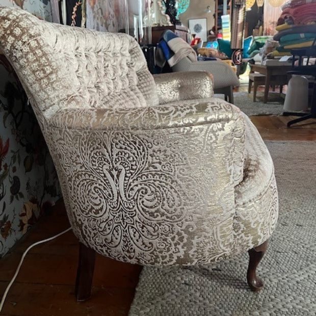 Plush Velvet Vintage Sofa
