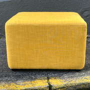 Buttercup Linen Ottoman
