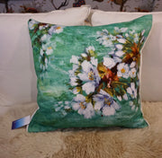 Designers Guild Fleur D'Assam Emerald Linen Cushion