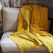 Le Monde Sauvage Linen by Béatrice LAVAL - Waffled Throw