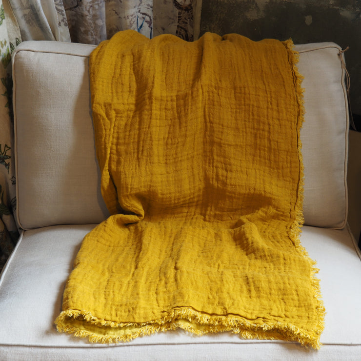 Le Monde Sauvage Linen by Béatrice LAVAL - Waffled Throw