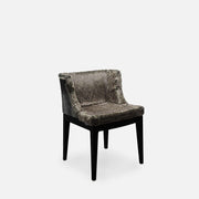 Kartell chair with fur and snakeskin