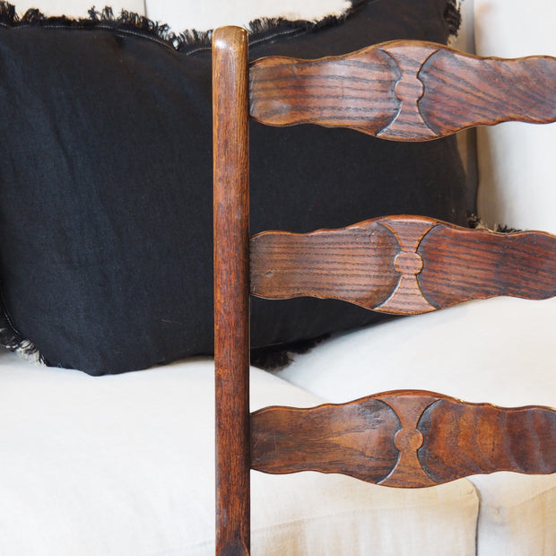 Antique English Oak Country Dining Chairs (set of 4)